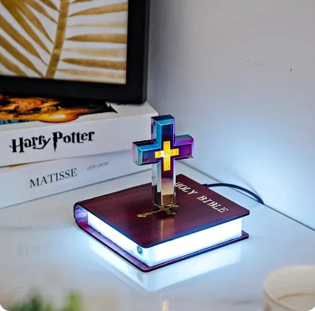 2024 Magnetic LEVITATING STARRY CROSS Ornament