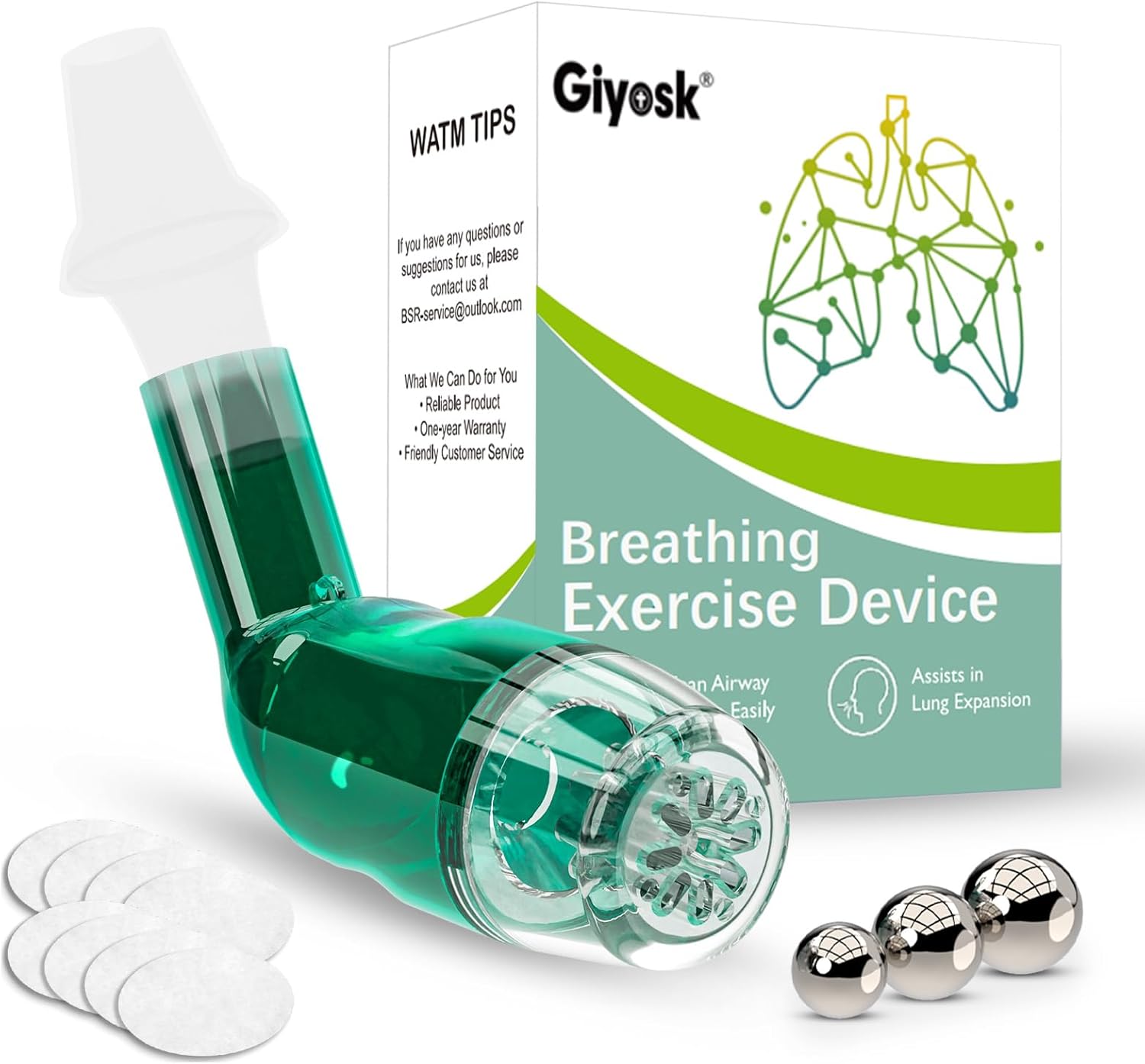 BREATHING EXPERCISE Device for LUNGS,  Expansion and MUCUS RELIEF