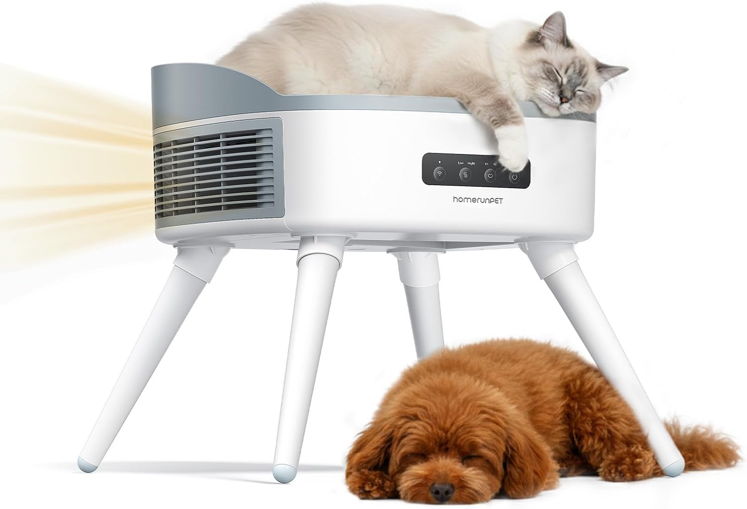 Pet 2-in-1 HEATER - QUIET, SAFE SPACE HEATER for CATS & SMALL DOGS