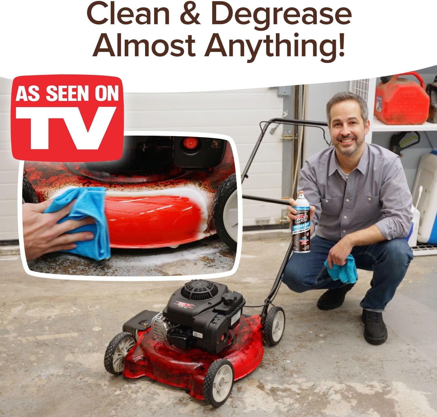 BULL SHOT DEGREASER, Foaming GREASE & GRIME Remover, AS SEEN ON TV