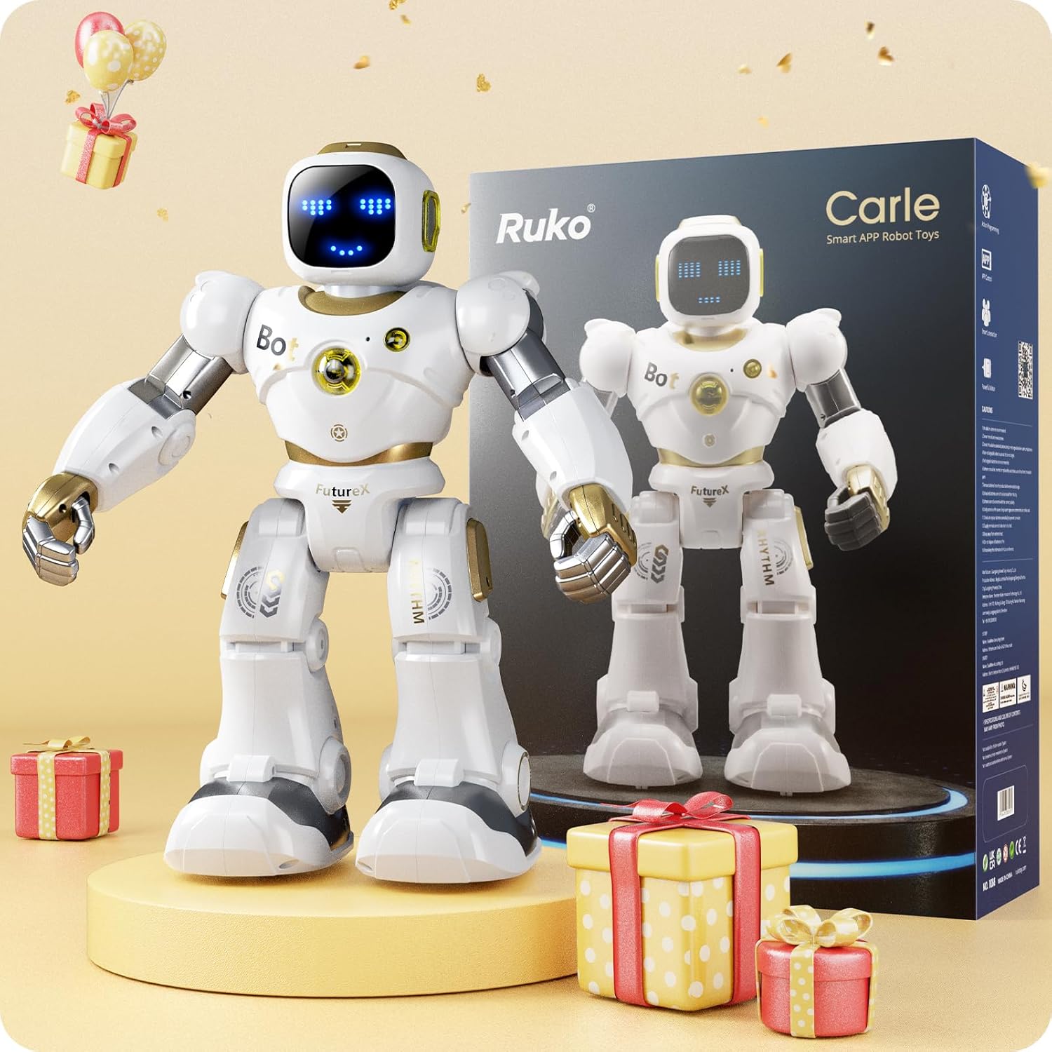 Large SMART RC ROBOT FOR KIDS w/Gymnastics, Storytelling, Dance, Music & Recording—