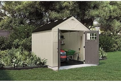 LARGE RESIN  8x10 Ft. Outdoor STORAGE SHED -  Floor/Skylights  Included