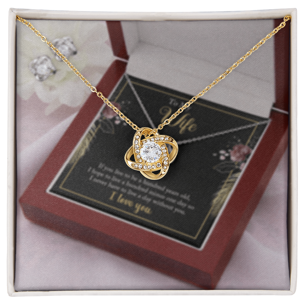 LOVE KNOT NECKLACE  (White & Yellow Gold Variance)