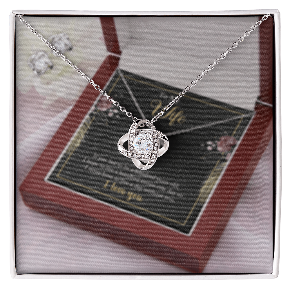 LOVE KNOT NECKLACE  (White & Yellow Gold Variance)