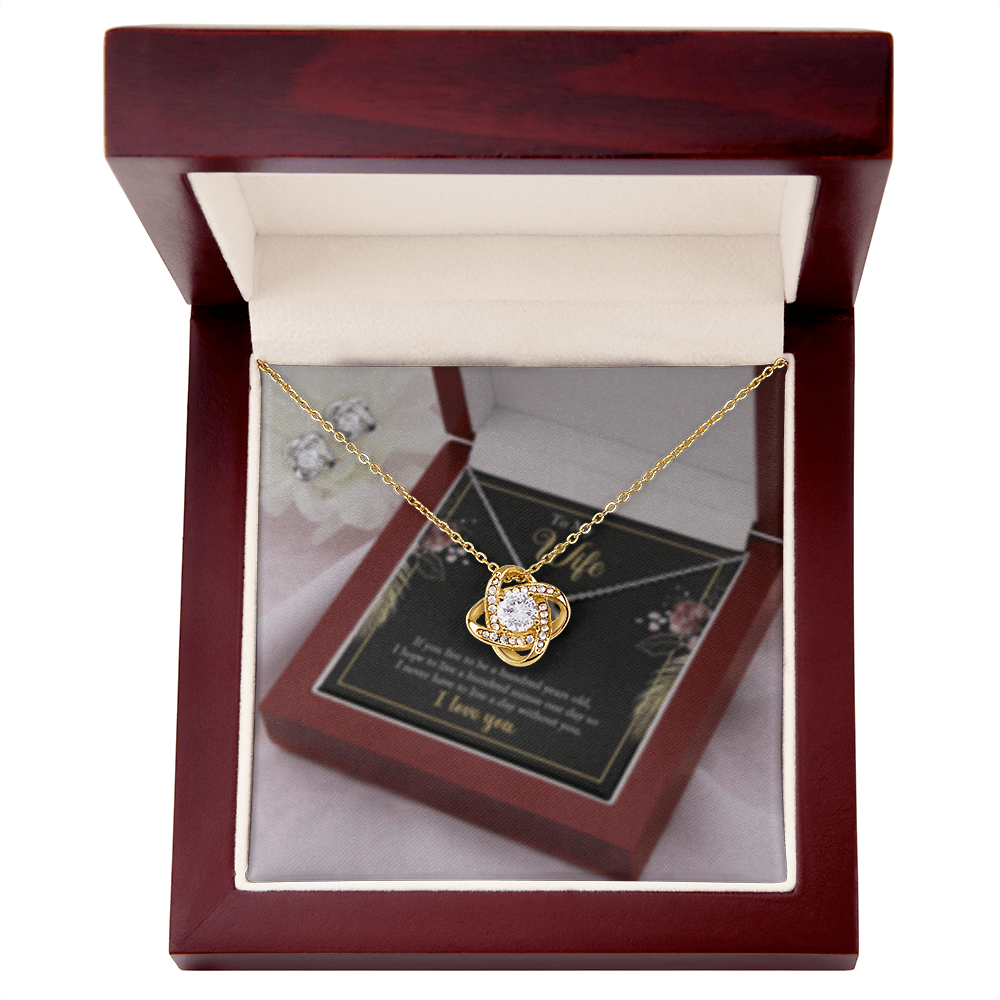 LOVE KNOT NECKLACE  (White & Yellow Gold Variance)