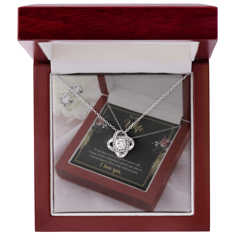 LOVE KNOT NECKLACE  (White & Yellow Gold Variance)