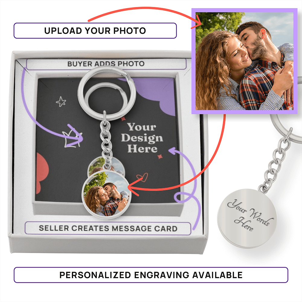 CIRCLE PHOTO KEYCHAIN is the perfect KEEPSAKE