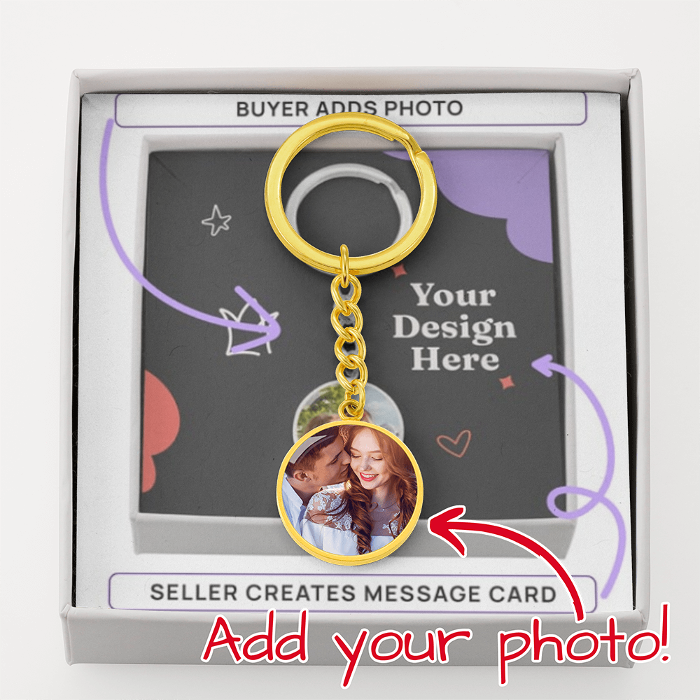 CIRCLE PHOTO KEYCHAIN is the perfect KEEPSAKE
