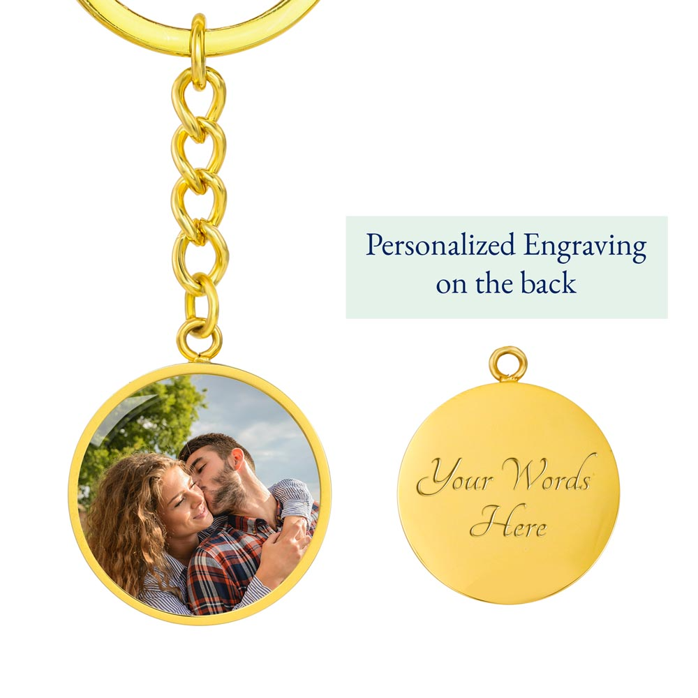 CIRCLE PHOTO KEYCHAIN is the perfect KEEPSAKE