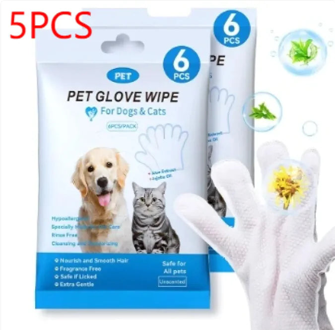 Pet Cleaning GLOVES & WIPES - Daily Hassle Free Hygiene