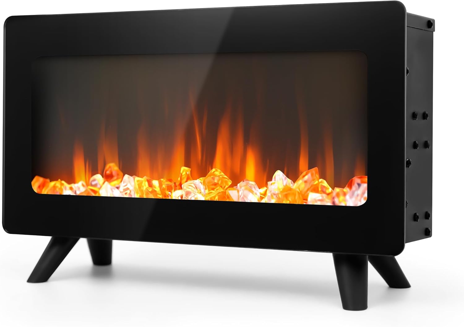 16" Electric Fireplace Heater 1500W | 3D LED Flames | 300 sq ft