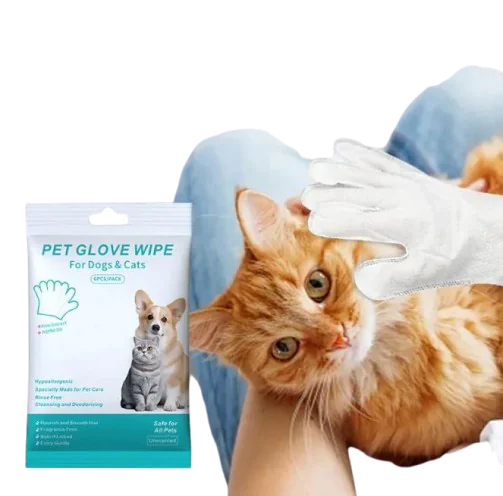 Pet Cleaning GLOVES & WIPES - Daily Hassle Free Hygiene